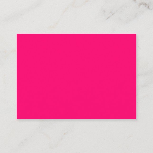 Minimalistische Neon-Pink-Verschlusskarte - Anpass Begleitkarte (Vorderseite)