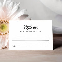 Minimalistische neue Eltern Babyduschenberatungska