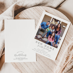 Minimalistische neue Zuhause für das Ferien-Foto Feiertagskarte