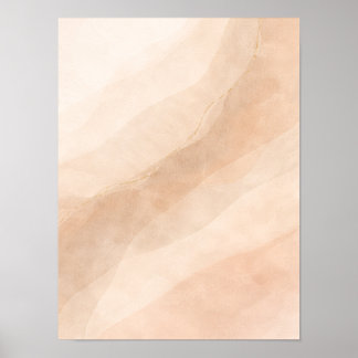 Minimalistische neutrale abstrakte Wandkunst – Bei Poster