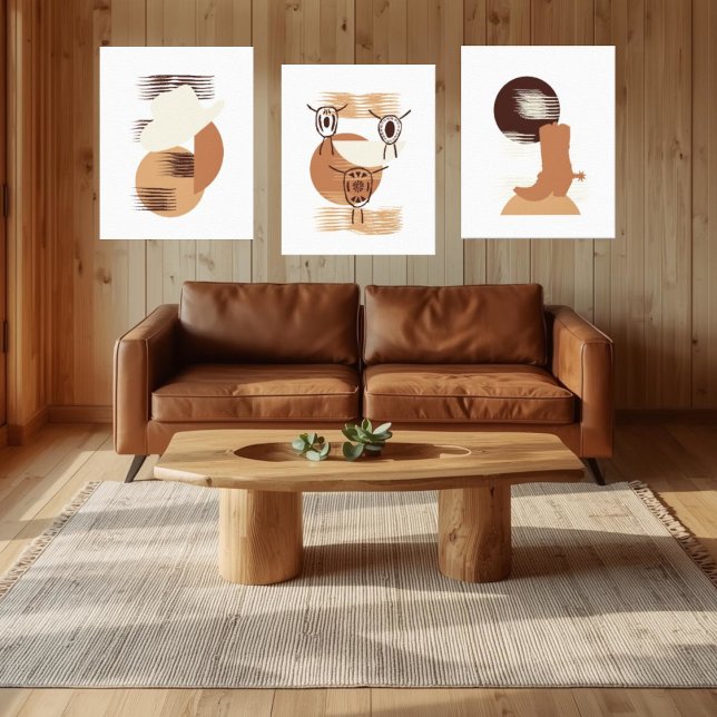 Minimalistische neutrale Farbige Cowboy-Hat-Leinwa Leinwanddruck (Von Creator hochgeladen)