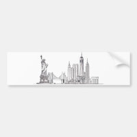 Minimalistische New Yorker Stadt-Skyline-Linienkun
