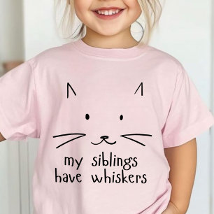 Minimalistische Niedliche Cat-Face-Kontur T-Shirt