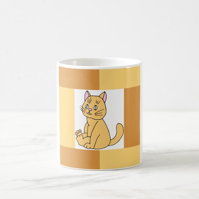 Minimalistische Niedliche I Liebe Ingwer Katzenjac Kaffeetasse (Mittel)
