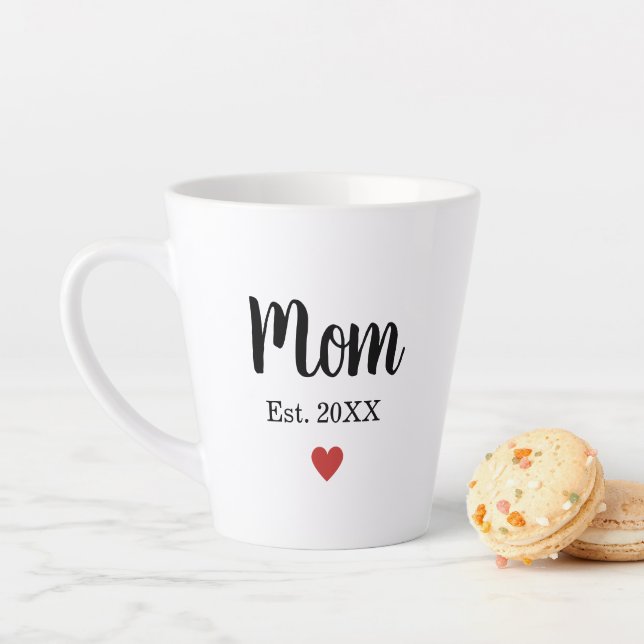 Minimalistische Niedliche Mama Est. Jahr Kleines H Milchtasse (Beispiel)