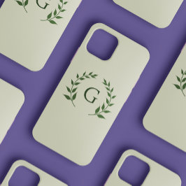 Minimalistische Niedliche Olive Branch-Themed Typo iPhone 12 Hülle