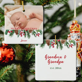 Minimalistische Niedliche Oma und Opa Ornament
