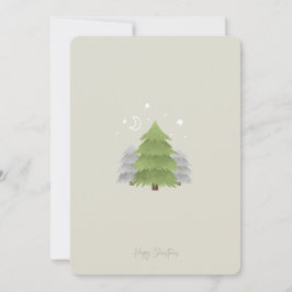Minimalistische Nordic Starlight Pines Weihnachtsk Feiertagskarte
