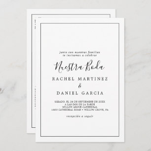 Minimalistische Nuestra Boda Einladung