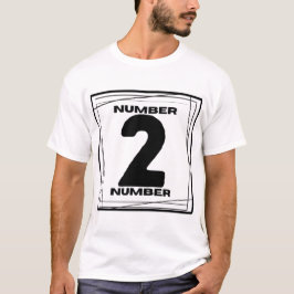 Minimalistische Nummer 2 T-Shirt