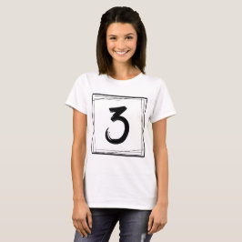 Minimalistische Nummer 3 T-Shirt