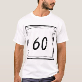 Minimalistische Nummer 60 T-Shirt