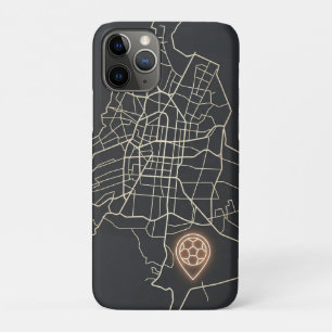 Minimalistische NYC-Fußballkarte mit Linienkunst Case-Mate iPhone Hülle