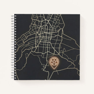 Minimalistische NYC-Fußballkarte mit Linienkunst Notizbuch
