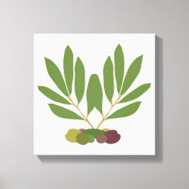 Minimalistische Öle und Zweige. Leinwanddruck