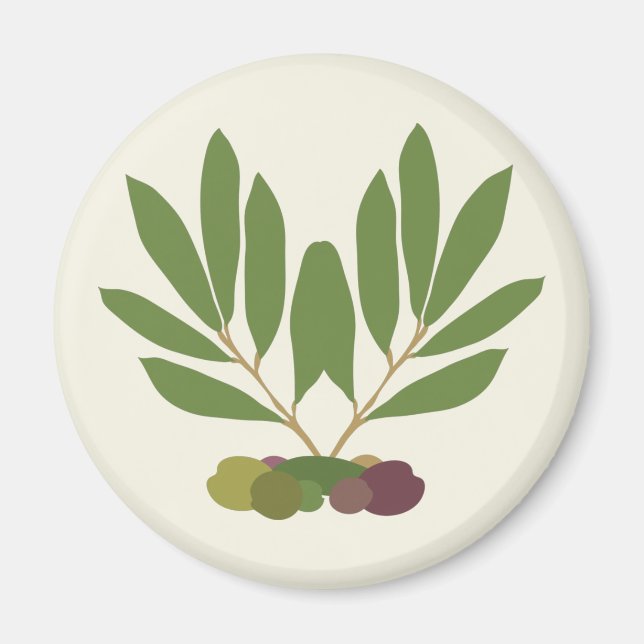 Minimalistische Öle und Zweige. Magnet (Vorne)