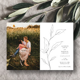 Minimalistische Olivenbäume Save the Date Magneteinladung