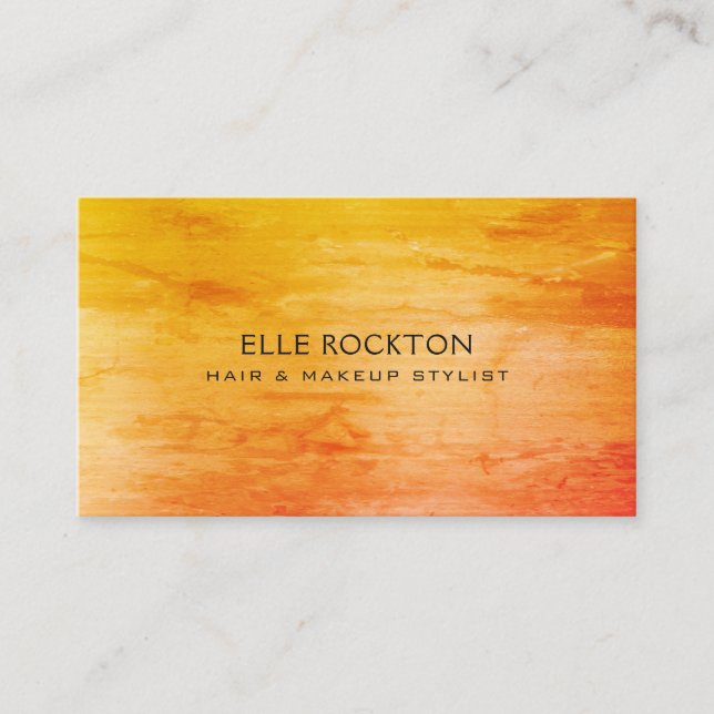 Minimalistische Orange Business Card 1974 Visitenkarte (Vorderseite)