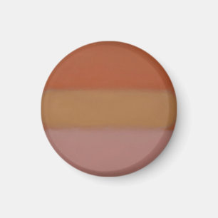 Minimalistische Orange Farbflächen Abstrakte Blöck Magnet