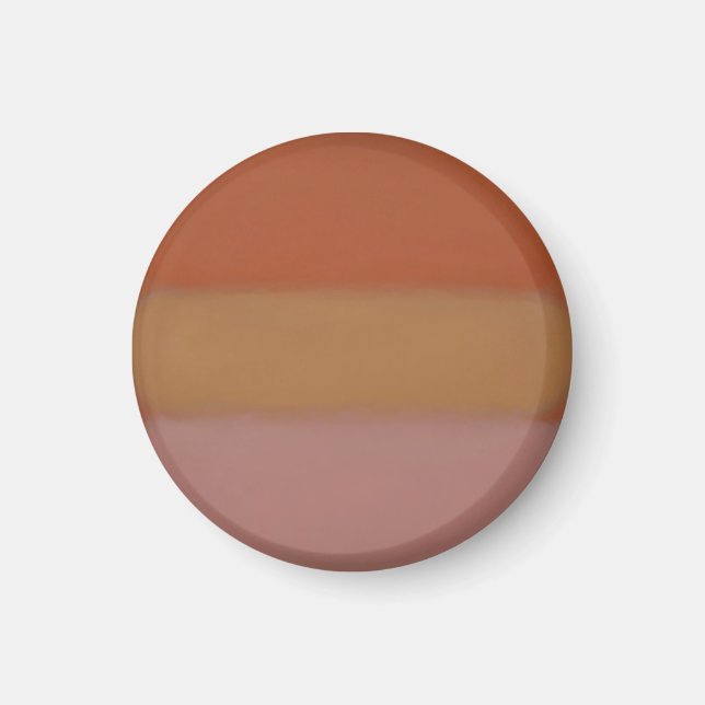 Minimalistische Orange Farbflächen Abstrakte Blöck Magnet (Vorne)
