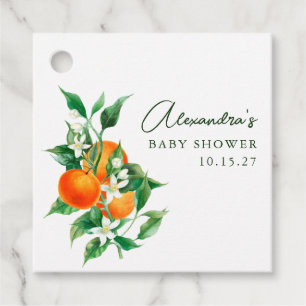 Minimalistische Orange Fruit Botanical Niedlich Ba Geschenkanhänger