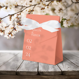 Minimalistische Orange-Gastgeschenk Hochzeit Geschenkschachtel
