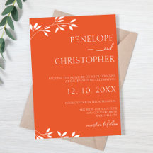 Minimalistische Orange-Kalligrafie