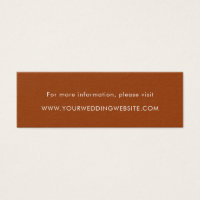 Minimalistische Orange Wedding Website Cards