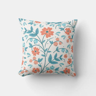 Minimalistische orangefarbene Blume Kissen