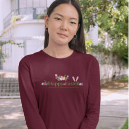 MINIMALISTISCHE OSTBUNNY OAR EIER BLUME DESIGN T-Shirt