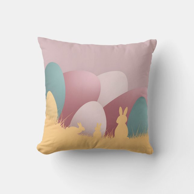 Minimalistische Osterform Kissen (Vorderseite)