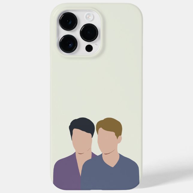 Minimalistische Paarkunst Moderne Ästhetik Case-Mate iPhone Hülle (Rückseite)