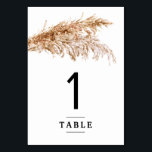 Minimalistische Pampas Grass Wedding Tischnummer C<br><div class="desc">Minimalistische Pampas Grass Wedding Tischnummer Card Einfach,  modern und minimalistisch im Stil,  Hochzeitskarte Tischnummer mit einem Aquarellbild Pampas Gras.</div>