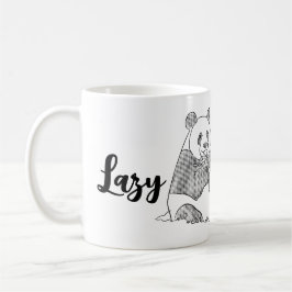 Minimalistische Panda Lazy Morning Tasse