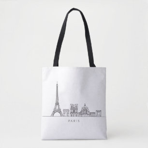 Minimalistische Pariser Skyline-Linienkunst