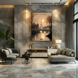 Minimalistische Pariser Skyline-Wandkunst – Sanfte Poster