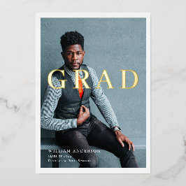 Minimalistische Partei für sauberes Foto und Blaue Folieneinladung