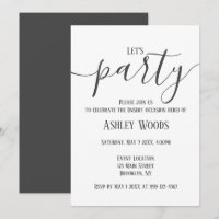 Minimalistische Party-Feier