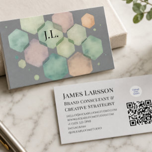 Minimalistische pastel geometrische Creative Profe Visitenkarte