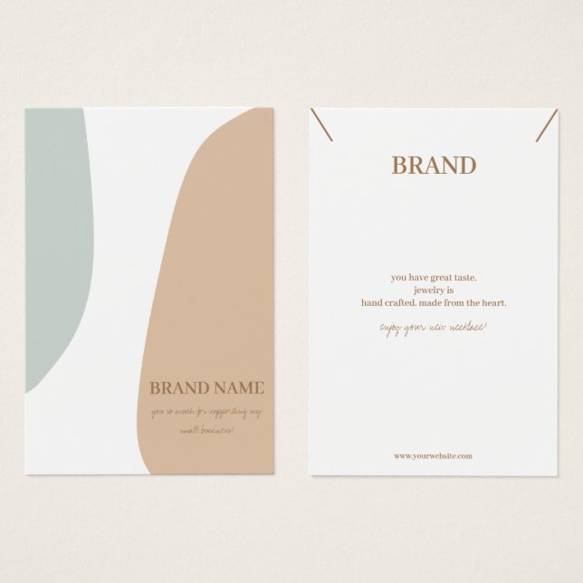 Minimalistische Pastel Juwelierkarte (Vorne & Hinten)