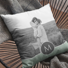 Minimalistische Pastel Minze Personalisiert Name & Kissen