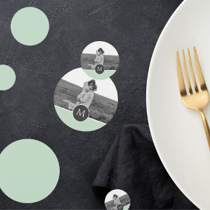 Minimalistische Pastel Minze Personalisiert Name & Konfetti