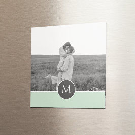 Minimalistische Pastel Minze Personalisiert Name & Magnet