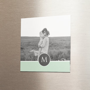 Minimalistische Pastel Minze Personalisiert Name & Magnet