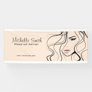 Minimalistische Pastel Peach Elegante Feminine Mak Banner