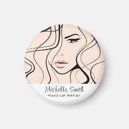Minimalistische Pastel Peach Elegante Feminine Mak Magnet
