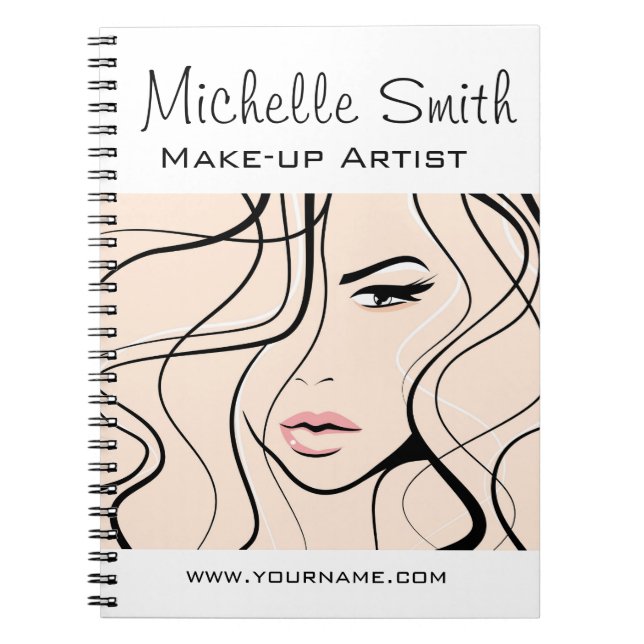 Minimalistische Pastel Peach Elegante Feminine Mak Notizblock (Vorderseite)