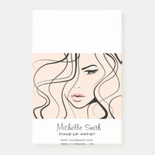 Minimalistische Pastel Peach Elegante Feminine Mak Post-it Klebezettel