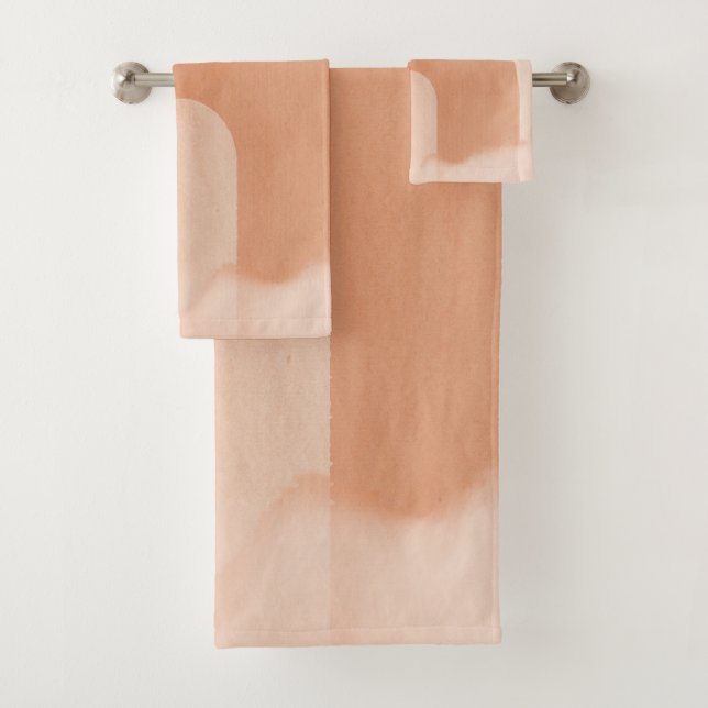 Minimalistische Pastel Rainbow Badhandtuch Set (Insitu)