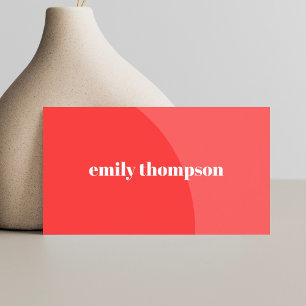 Minimalistische Pastel Red White Consultant Visitenkarte